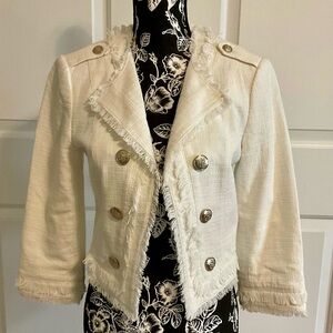 White House Black Market Tweed Military Jacket